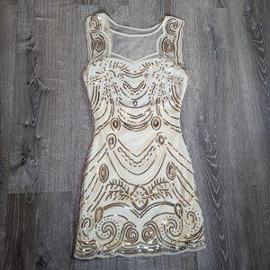 Mini Sequin Dress | Flapper  |  Unique Vintage
